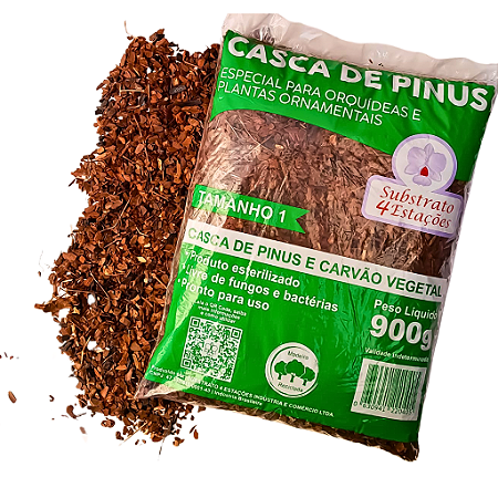 Substrato 4 Estações para orquídeas Casca 01 - 900 gramas