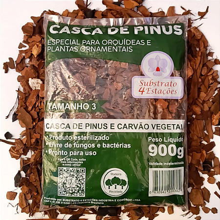 Substrato 4 Estações para orquídeas Casca 03 - 900 gramas