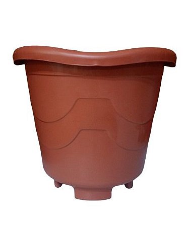 Vaso Redondo Flores e Plantas Cor: Telha 16 Litros