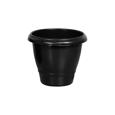 Vaso Redondo Médio Preto  - 14,5 L Plasnew