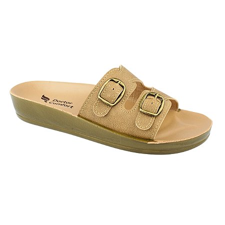 Sandália Ergonômca 2 Fivelas - Areia