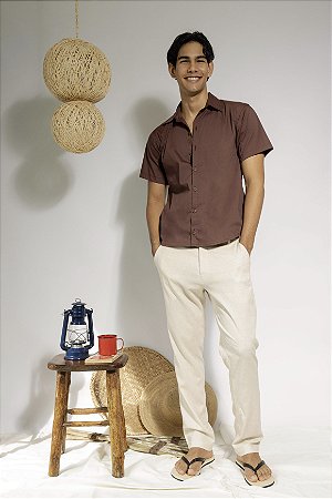 Camisa Masculina Anis