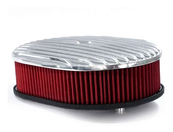Filtro Ar Oval Aletado Quadrijet/Bijet/Motorcraft Polido