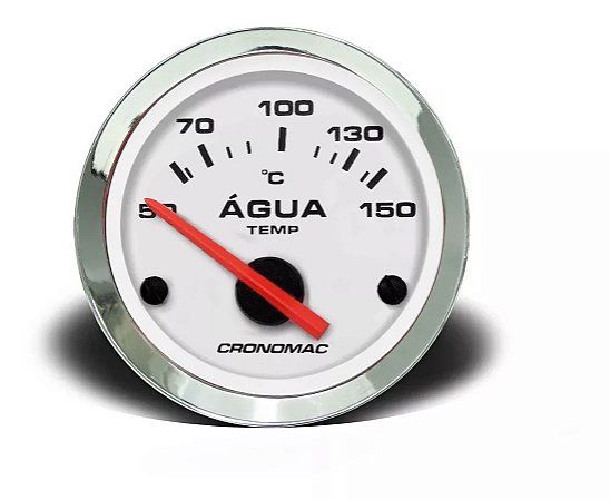 Termômetro Elétrico 52mm Água Croma Branco
