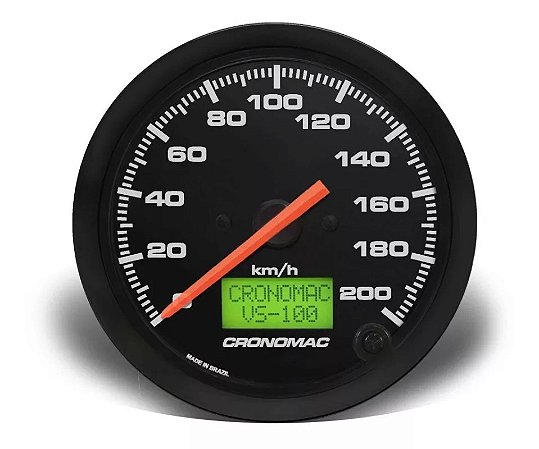 Velocímetro 100mm Eletrônico Display Digital Street Preto