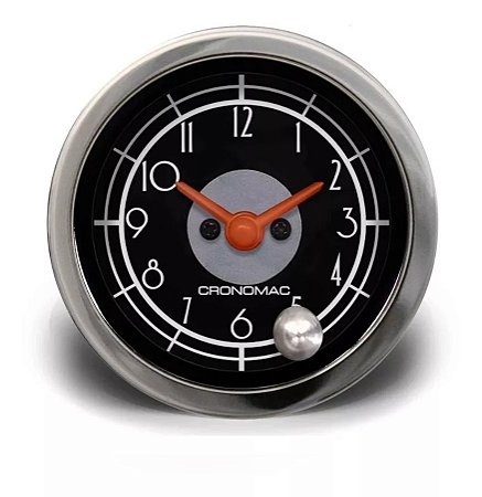 Relógio De Horas 52mm 12v Hot Rod Clássico Preto