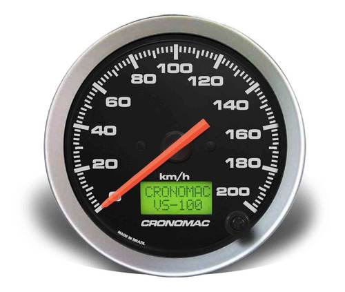 Velocímetro 100mm Eletrônico Display Digital Sport Preto