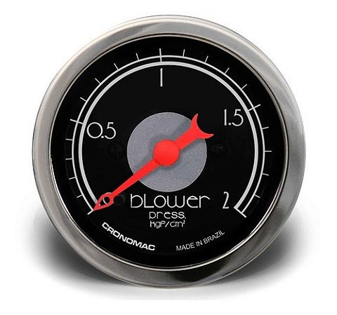 Manômetro Pressão Turbo 52mm Mecânico 2kg Hot Rod Preto