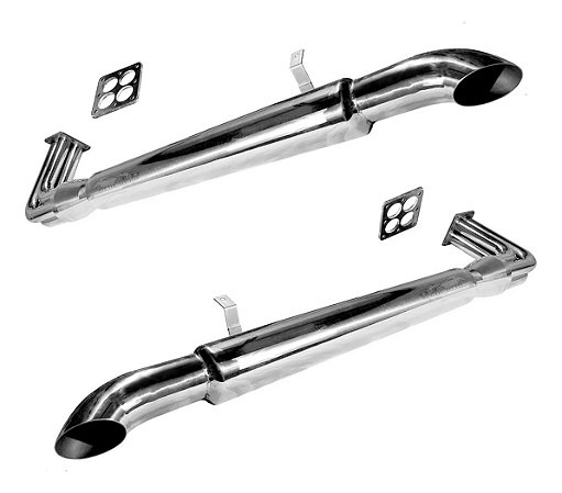 Par Escapamento Inox Lateral Shelby Cobra