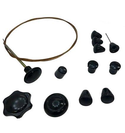 Kit Botões Painel e Manopla Fusca Preto