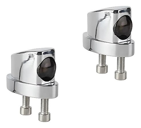 Par Lanterna Luz Ré Led Cromada Hot Rod Pick Up