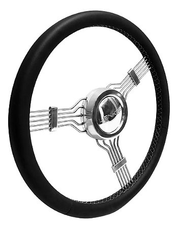 Volante Lenker Banjo Couro Preto