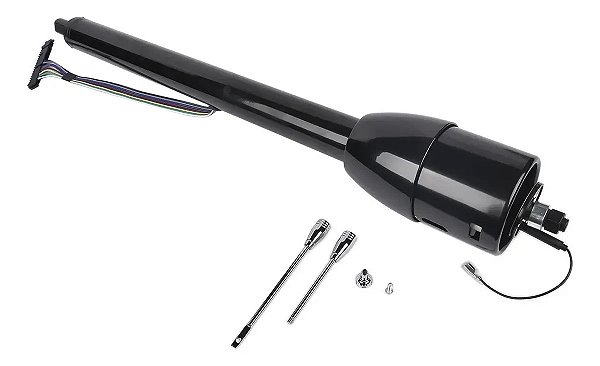 Coluna Direção Mecânica Escamoteável Preta