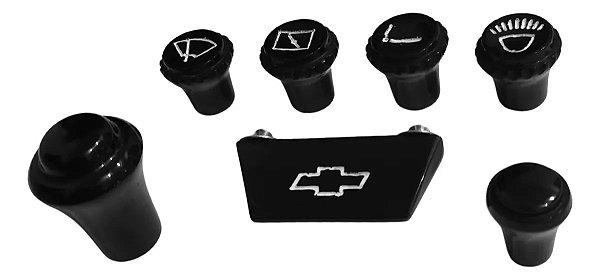 Kit Botões Painel C10 Preto