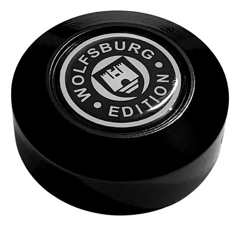 Capa Tampa Tanque Combustível Cromada Fusca Wolfsburg Até 77 Preta