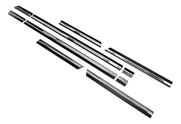 Jogo Friso Lateral Cabine Simples F100 F1000 Inox