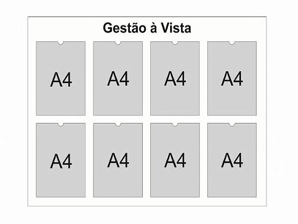 Quadro Painel de Avisos Gestão à Vista em Acrílico