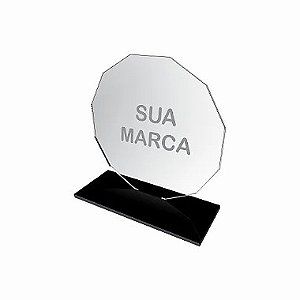 Troféu Diamante Acrílico Cristal 15x15cm Sem Personalização