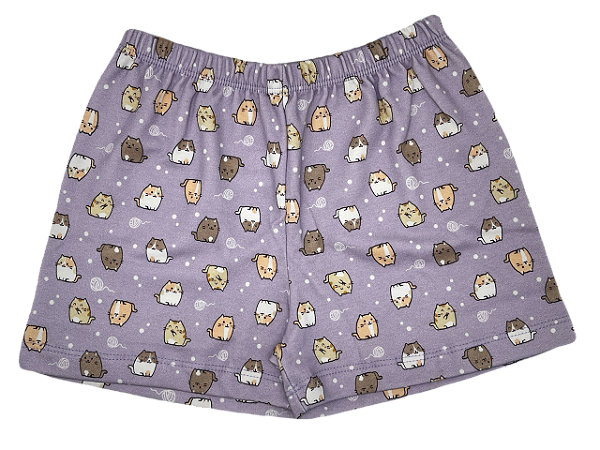 SHORT GATINHOS HOMEWEAR LILÁS