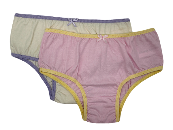 KIT COM DUAS CALCINHAS SORTIDAS - MARFIM/ROSA