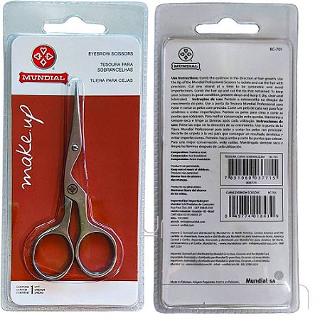 Tesoura para sobrancelhas Mundial BC-701 ORIGINAL