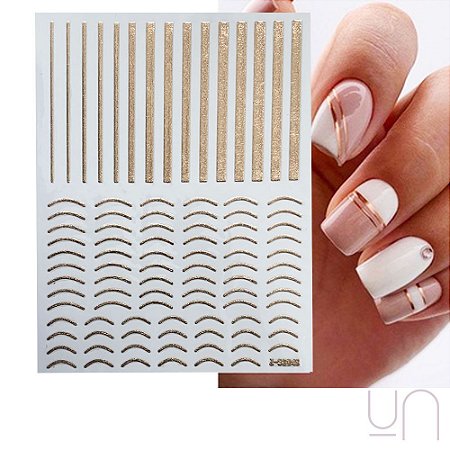 Adesivo Meia Lua para Unhas Nail Art