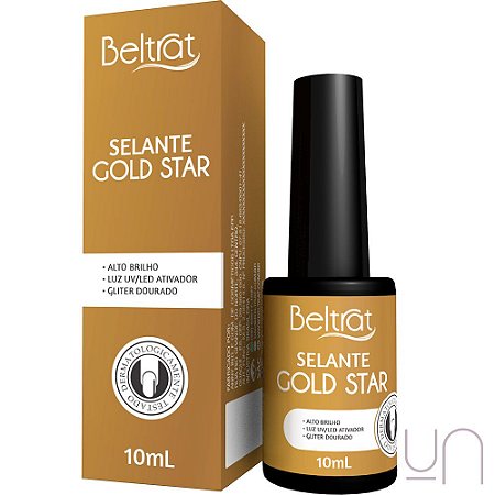 Top Coat Selante Beltrat GOLD Star Glitter dourado 10ml