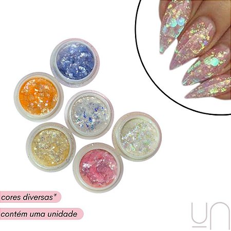 Glitter Flakes Nail Art decoração de Unhas unidade