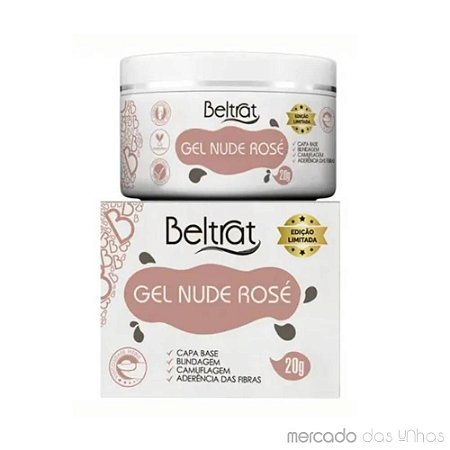 Gel Beltrat Nude Rose 20g Gel para Unhas Beltrat