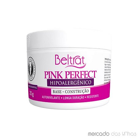 Gel Base de Unha Beltrat Pink Perfect Hipoalergênico 20g Led/uv Unhas de Gel Manicure