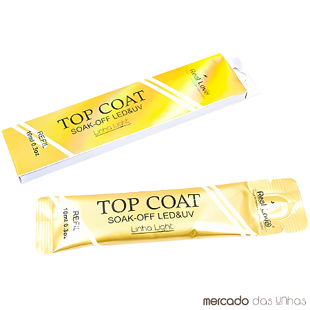 Refil Top Coat Linha Light 10ml - Real Love