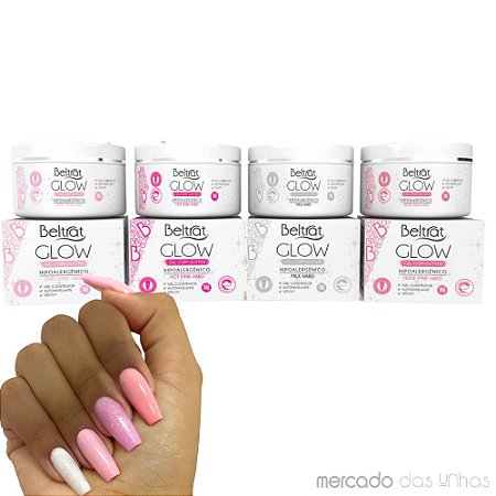 Gel Glitter Glow Hard Beltrat 30g - Unhas De Gel Alongamento