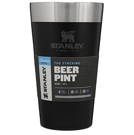 Copo Térmico Stanley Beer Pint 473 mL Matte Black Sem Tampa