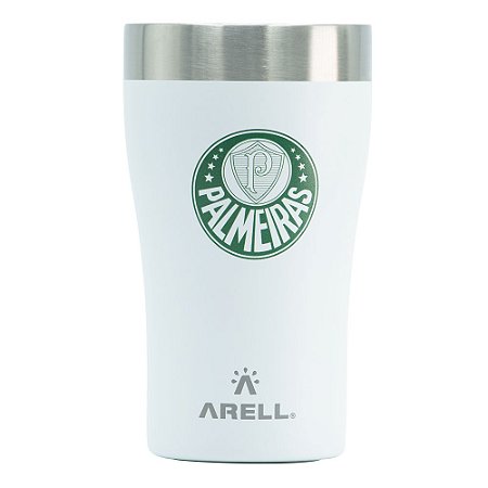 Copo Térmico Arell PALMEIRAS 02 Tulip Pint 500mL (Branco)