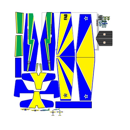 Adesivo completo para aeromodelo tucano t27 120cm