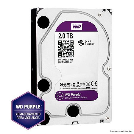 HD PURPLE WESTERN DIGITAL 2TB PARA CFTV