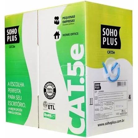 CABO LAN U/UTP SOHOPLUS CAT.5E 4P CMX AZUL