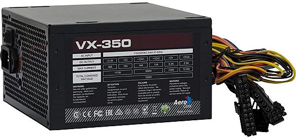 FONTE ATX 350W AEROCOOL REAL BIVOLT