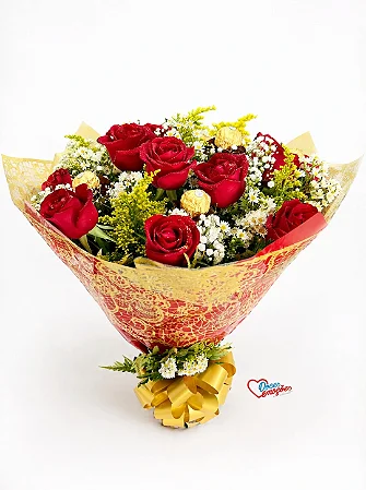 Buque de Flores com Ferrero