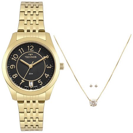 Kit Technos Boutique Dourado 2115KNJS/K4P