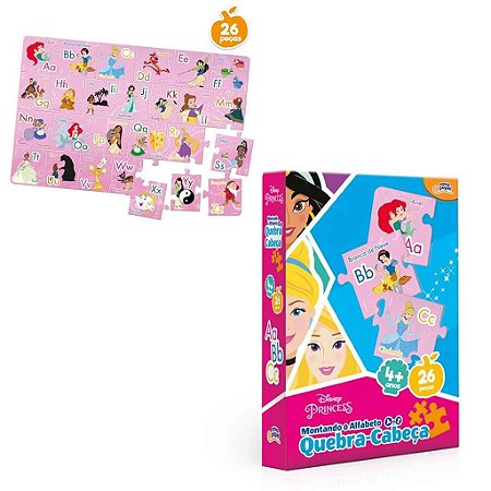 Brinquedo Infantil Quebra-Cabeça Disney Princesas Toyster