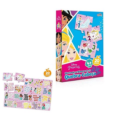 Brinquedo Infantil Quebra-Cabeça Disney Princesas Toyster