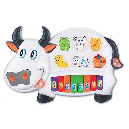 Piano Musical Animal – Azul – Braskit Brinquedos