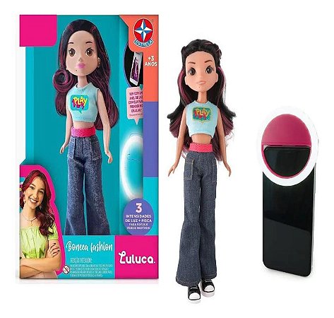 Boneca Luluca Fashion Com Acessório Para Celular - Estrela - Loja Zuza  Brinquedos