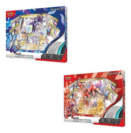 Box Pokémon Lendas em Paldea: Miraidon E/ou Koraidon EX Coleção