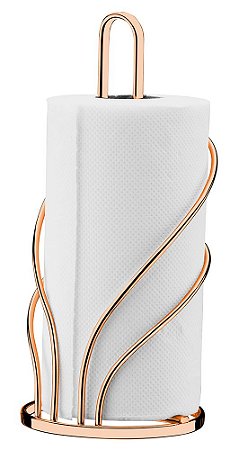 Porta Rolo Papel Toalha Suporte Para Rolo Papel Toalha Rosé Gold - Ref. 1603rg