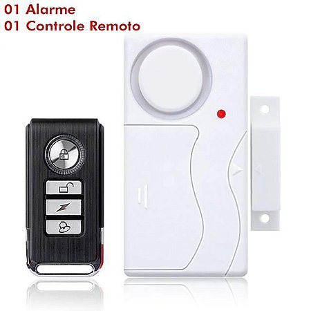 Alarme Residencial Comercial Sensor Magnético Controle Remoto Porta Janela Som Muito Forte 108db KITS