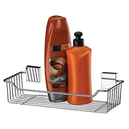 SUPORTE SHAMPOO SABONETE BOX BANHEIRO PORTA SHAMPOO INOXIDÁVEL LUXO - Ref. 7501