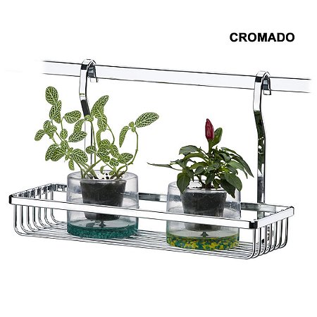 SUPORTE PARA BARRA SUSPENSA COZINHA TEMPEROS CONDIMENTOS MULTIUSO - Ref. 2802, 2802BZ, 2802OX, 2802RG