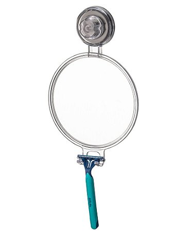 Espelho Antiembaçante Banheiro Barbear Depilação Ventosa - Ref. 406bc, 406nt